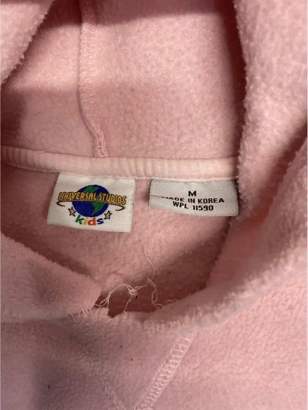 Universal Studios Girls Pink Pullover Hoodie Size Medium. BinP
